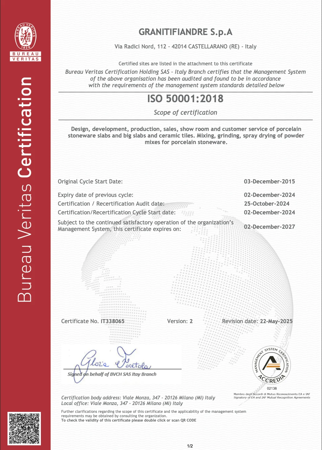 Сертификат ISO 50001:2018